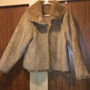 Women Shearling “Like” cape coat 100% polyester